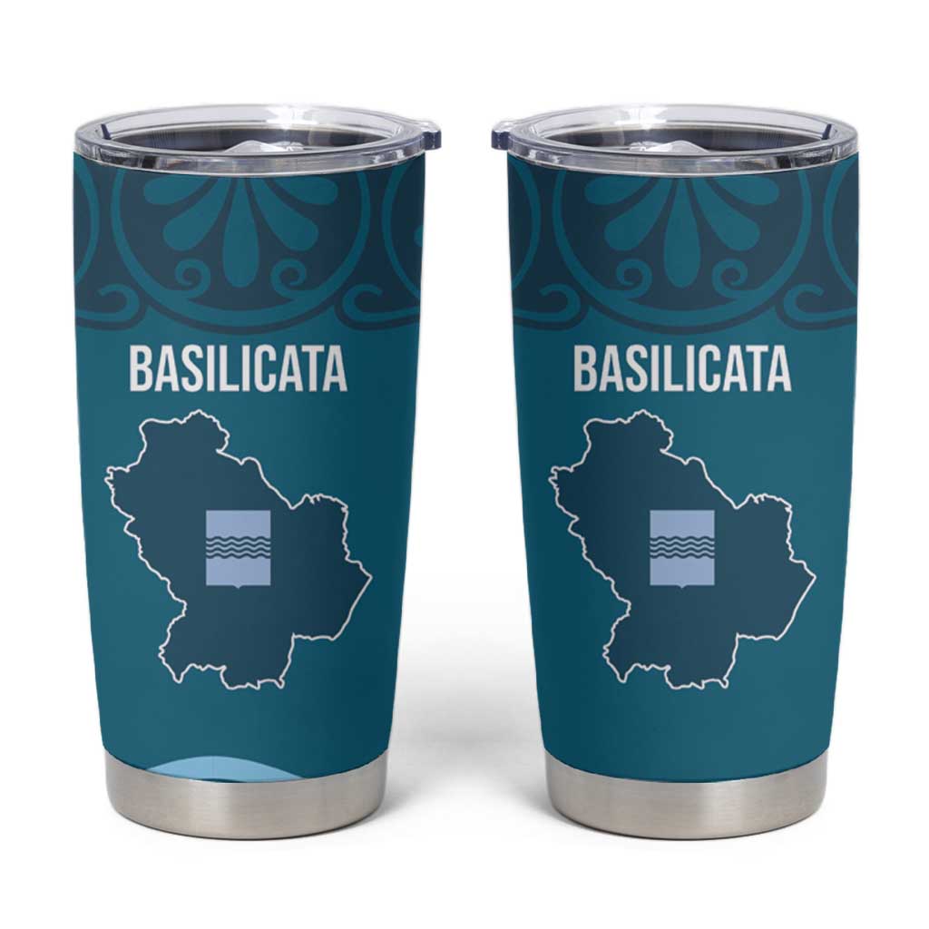 Italy Basilicata Tumbler Cup Map With Flag Style - Wonder Print Shop