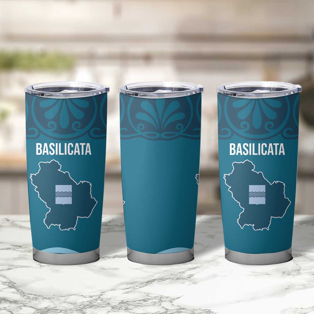 Italy Basilicata Tumbler Cup Map With Flag Style - Wonder Print Shop