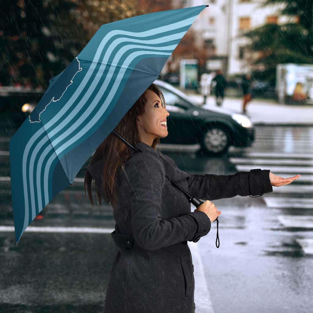 Italy Basilicata Umbrella Map With Flag Style - Wonder Print Shop