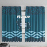 Italy Basilicata Window Curtain Map With Flag Style - Wonder Print Shop