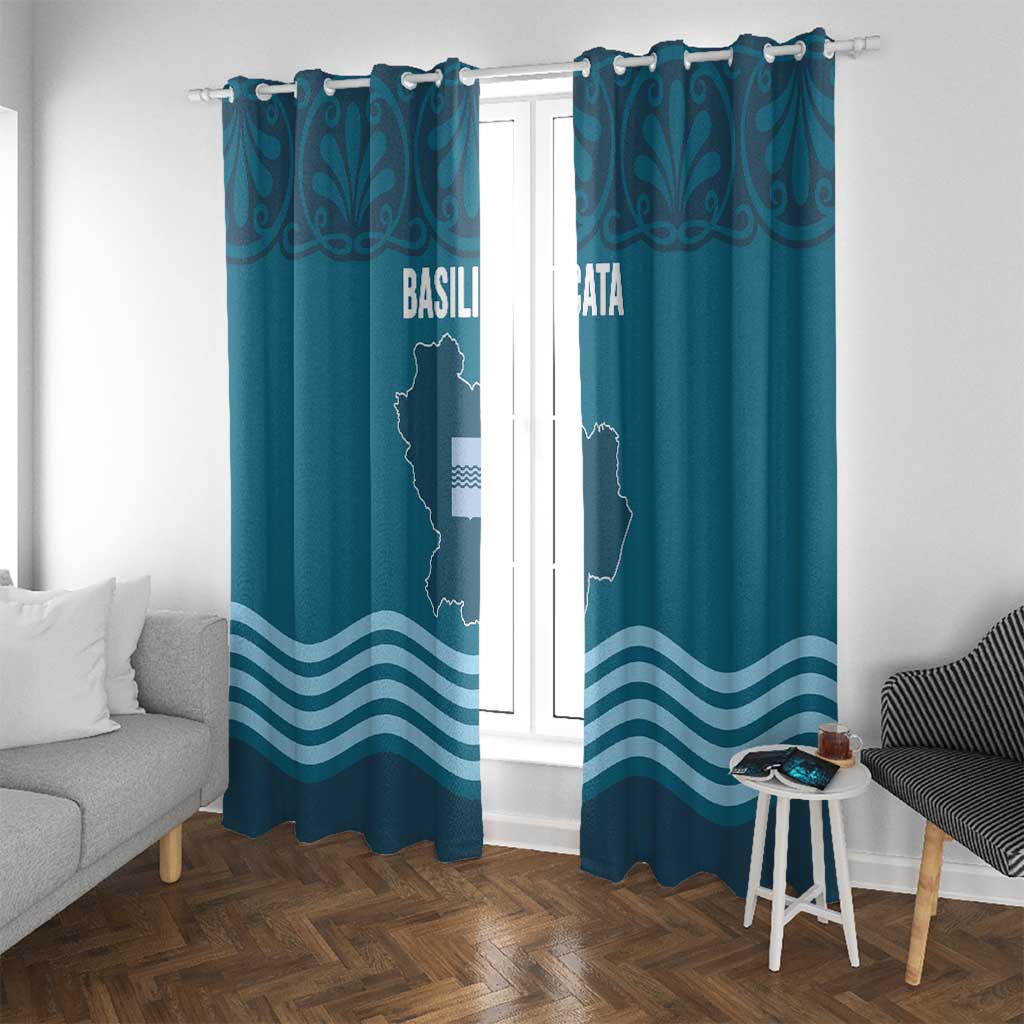 Italy Basilicata Window Curtain Map With Flag Style - Wonder Print Shop