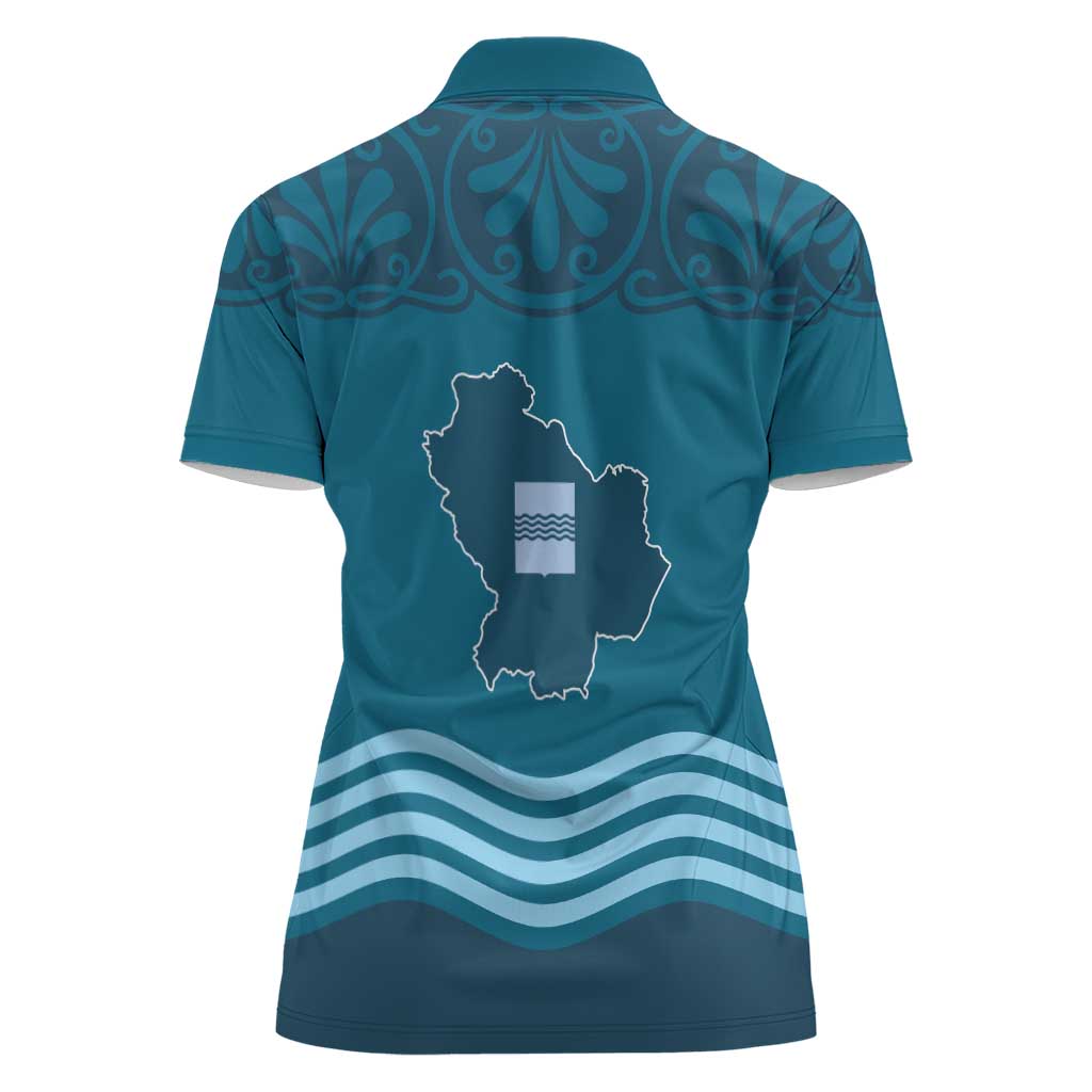 Italy Basilicata Women Polo Shirt Map With Flag Style - Wonder Print Shop