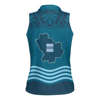 Italy Basilicata Women Sleeveless Polo Shirt Map With Flag Style - Wonder Print Shop