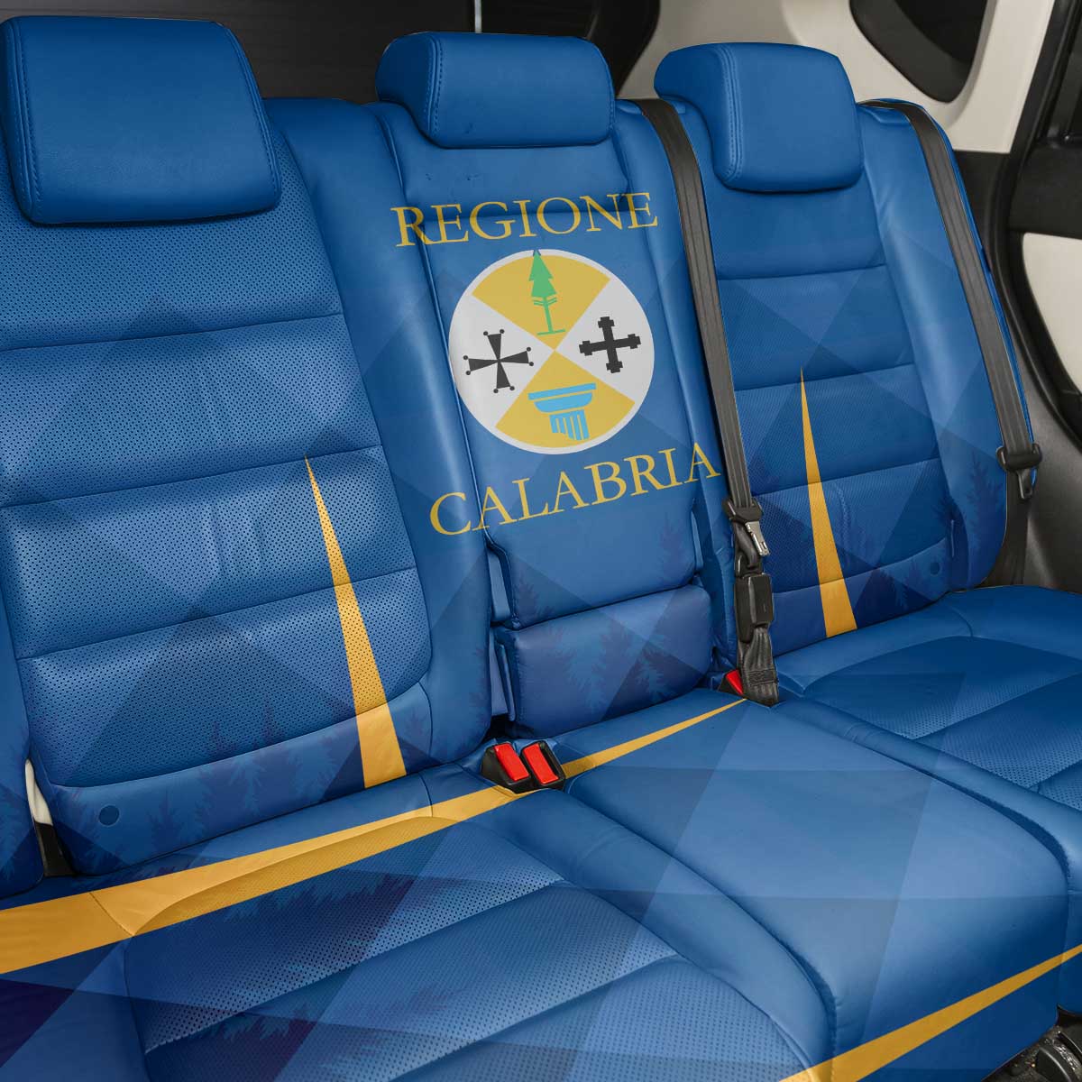Italy Calabria Back Car Seat Cover Flag Style - Wonder Print Shop
