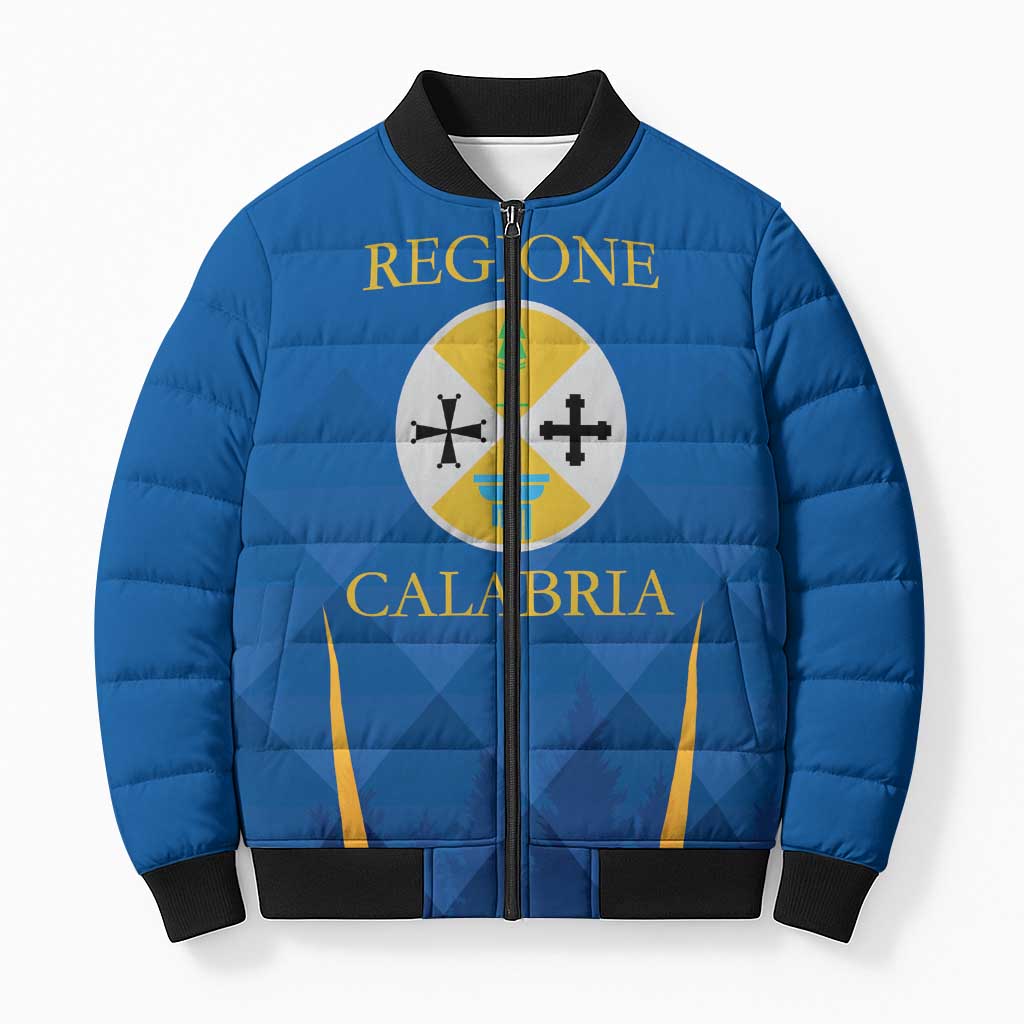 Italy Calabria Bomber Puffer Jacket Flag Style - Wonder Print Shop
