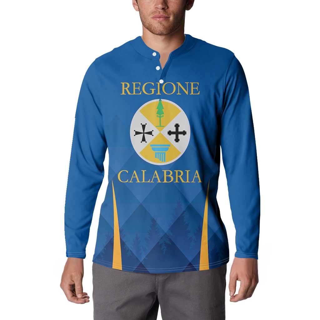 Italy Calabria Button Sweatshirt Flag Style - Wonder Print Shop