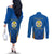 Italy Calabria Couples Matching Off The Shoulder Long Sleeve Dress and Long Sleeve Button Shirt Flag Style - Wonder Print Shop