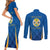 Italy Calabria Couples Matching Short Sleeve Bodycon Dress and Long Sleeve Button Shirt Flag Style - Wonder Print Shop