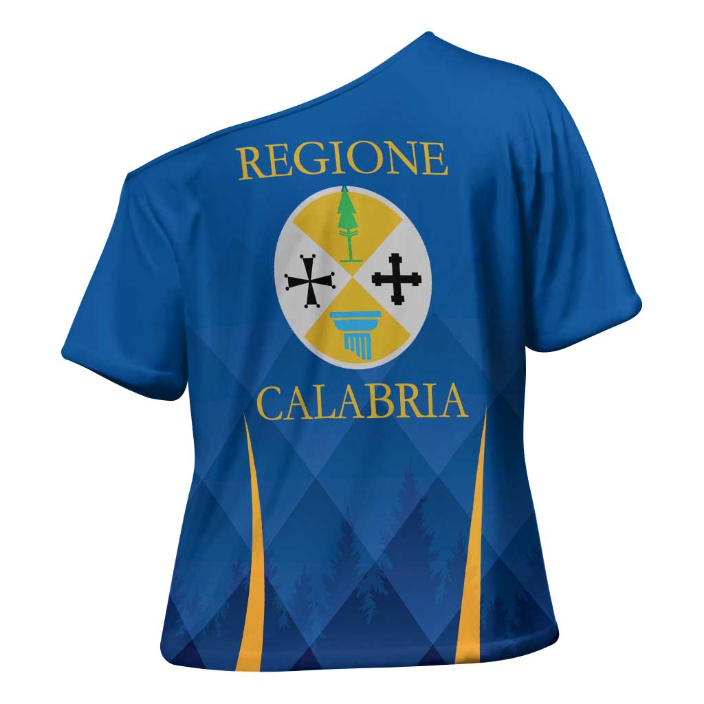 Italy Calabria Cross Shoulder Shirt Flag Style - Wonder Print Shop