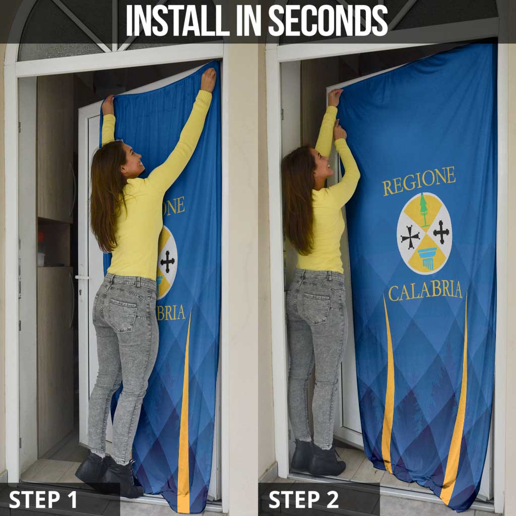 Italy Calabria Door Cover Flag Style - Wonder Print Shop