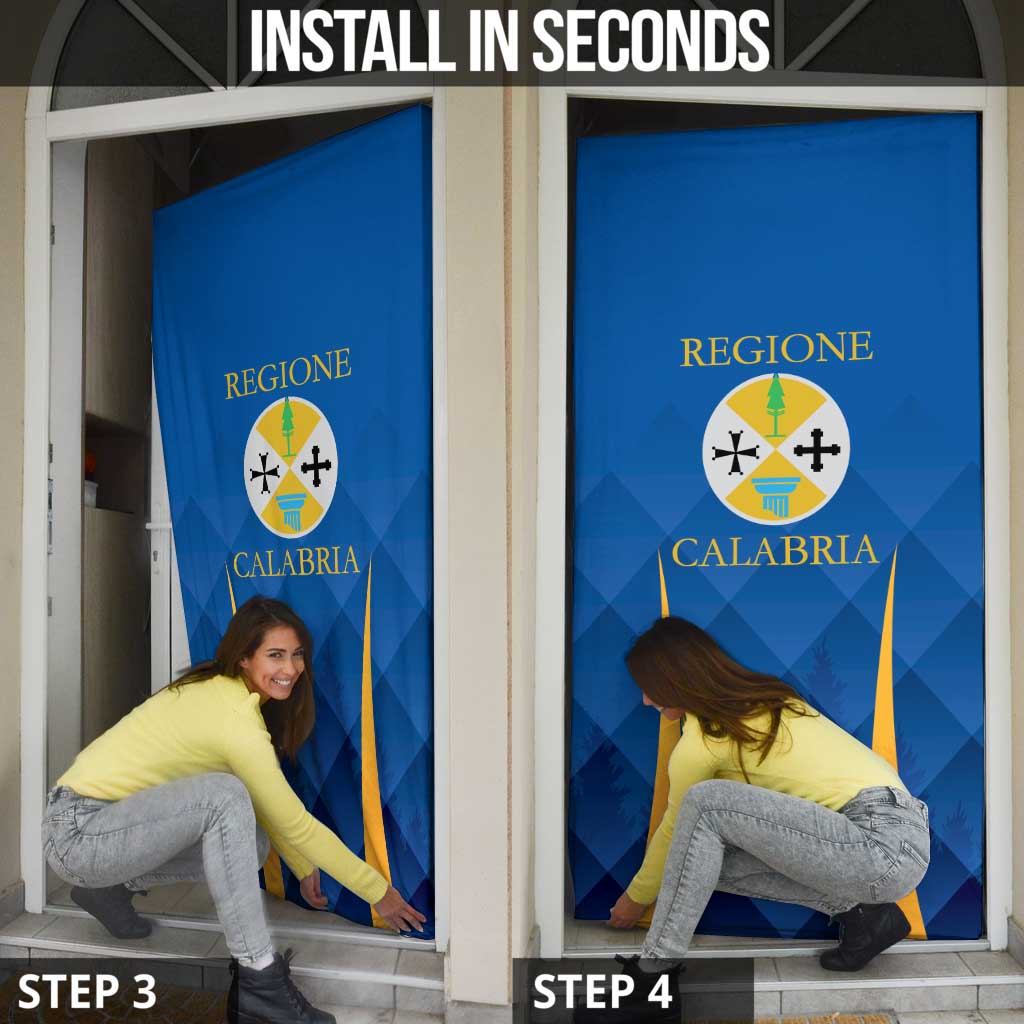 Italy Calabria Door Cover Flag Style - Wonder Print Shop