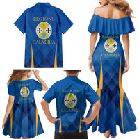 Italy Calabria Family Matching Mermaid Dress and Hawaiian Shirt Flag Style - Wonder Print Shop