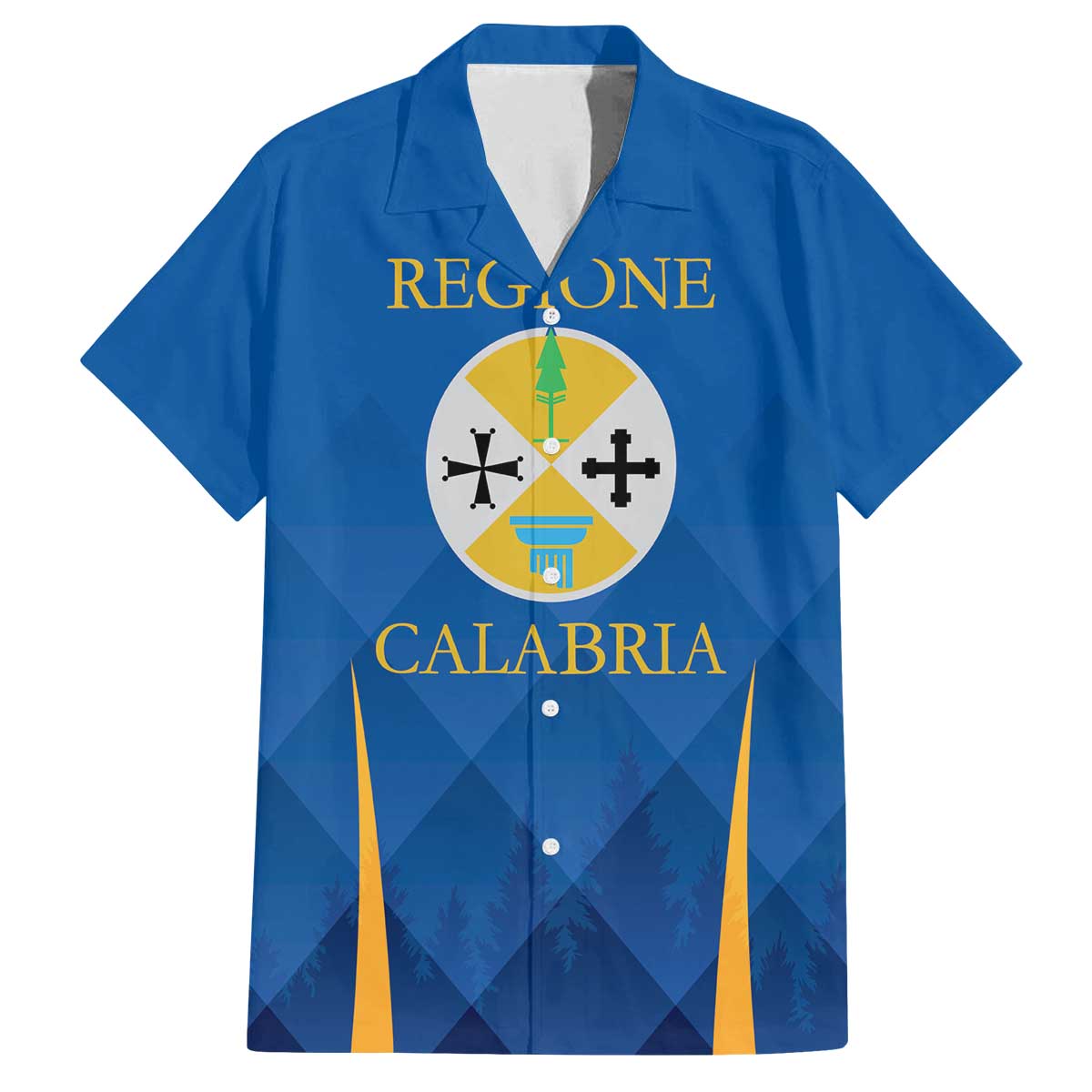 Italy Calabria Family Matching Off The Shoulder Long Sleeve Dress and Hawaiian Shirt Flag Style - Wonder Print Shop