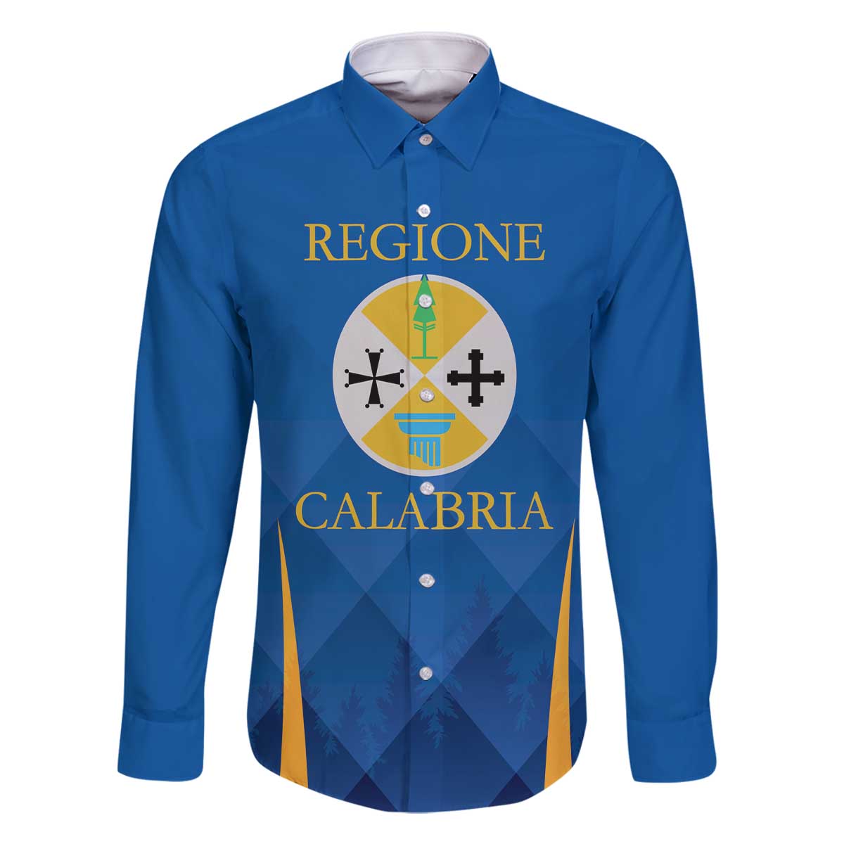 Italy Calabria Family Matching Off The Shoulder Long Sleeve Dress and Hawaiian Shirt Flag Style - Wonder Print Shop