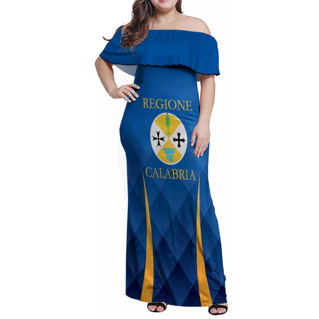 Italy Calabria Family Matching Off Shoulder Maxi Dress and Hawaiian Shirt Flag Style - Wonder Print Shop