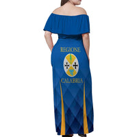 Italy Calabria Family Matching Off Shoulder Maxi Dress and Hawaiian Shirt Flag Style - Wonder Print Shop