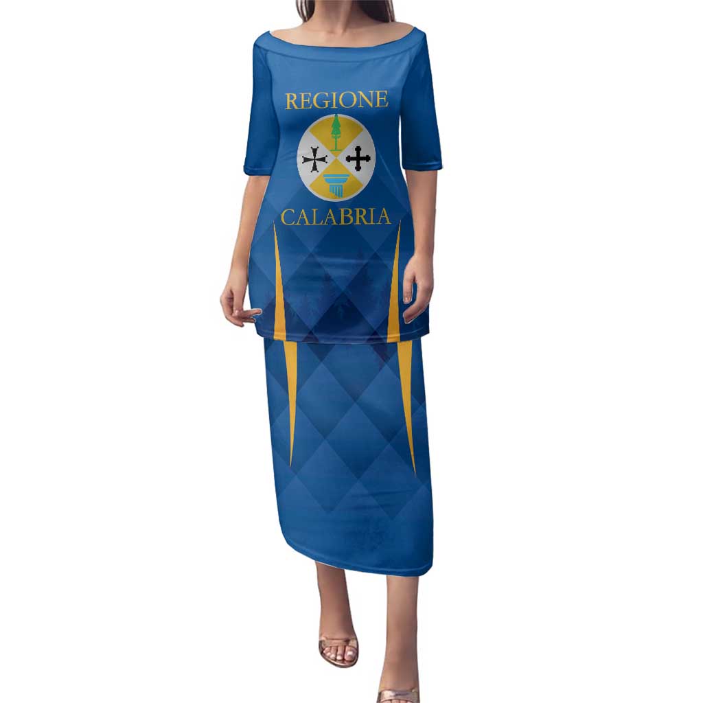 Italy Calabria Family Matching Puletasi and Hawaiian Shirt Flag Style - Wonder Print Shop