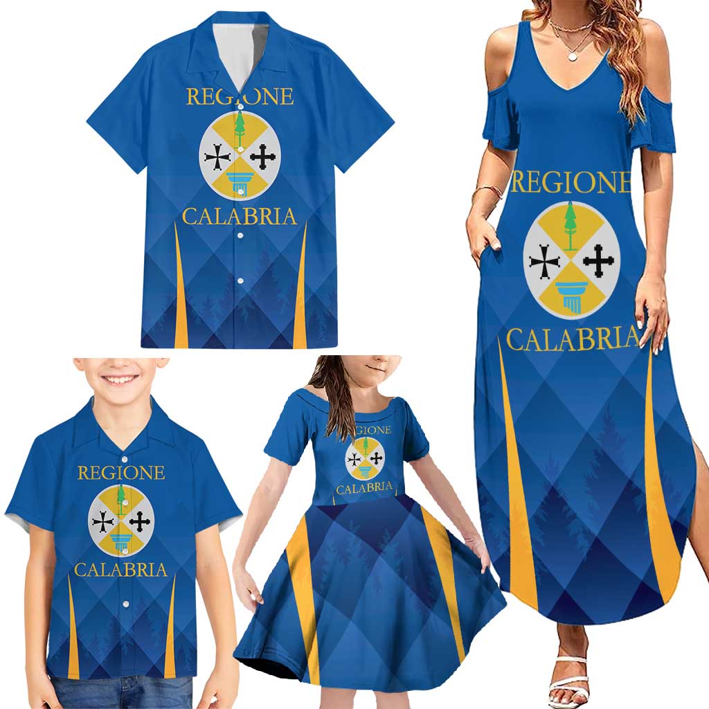 Italy Calabria Family Matching Summer Maxi Dress and Hawaiian Shirt Flag Style - Wonder Print Shop