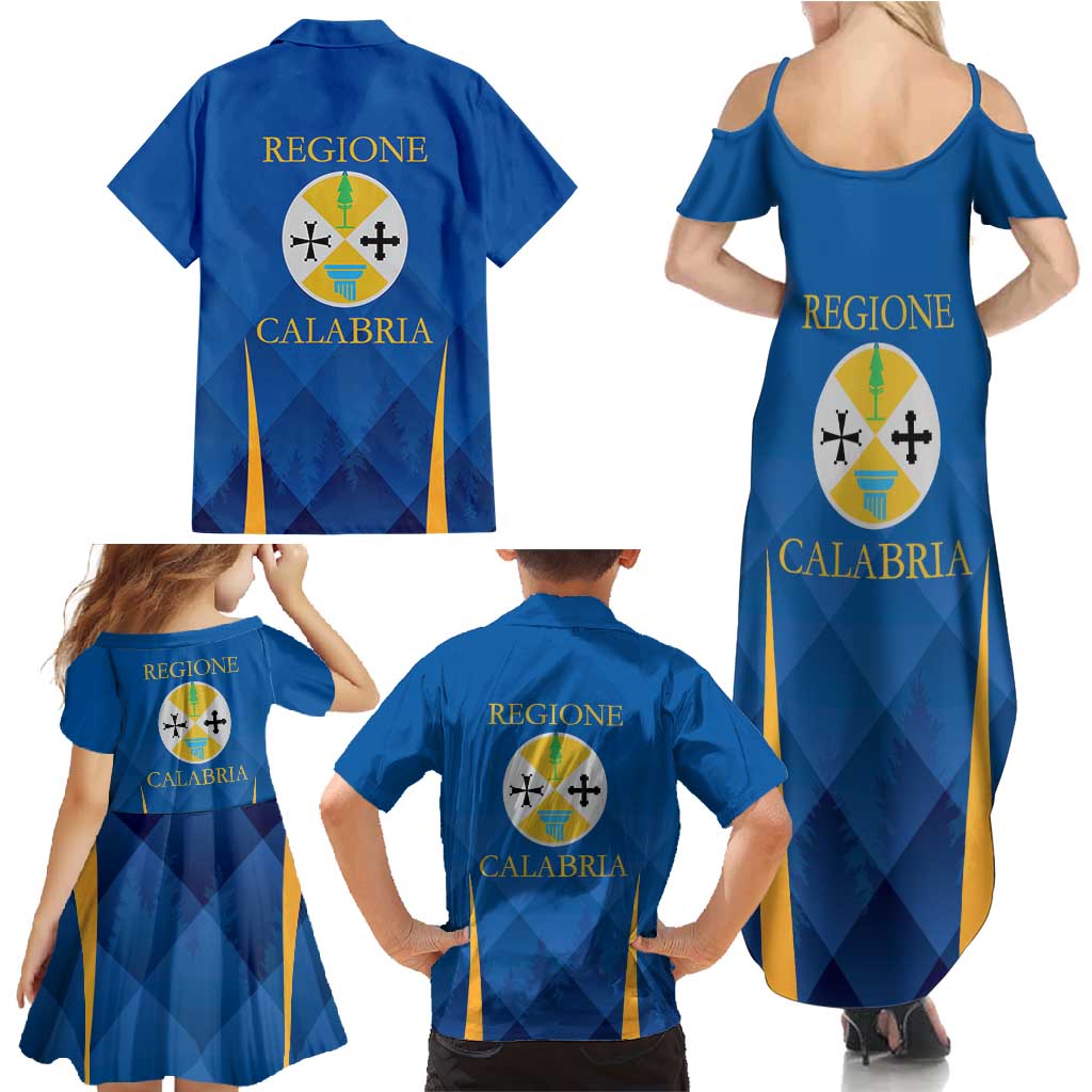Italy Calabria Family Matching Summer Maxi Dress and Hawaiian Shirt Flag Style - Wonder Print Shop