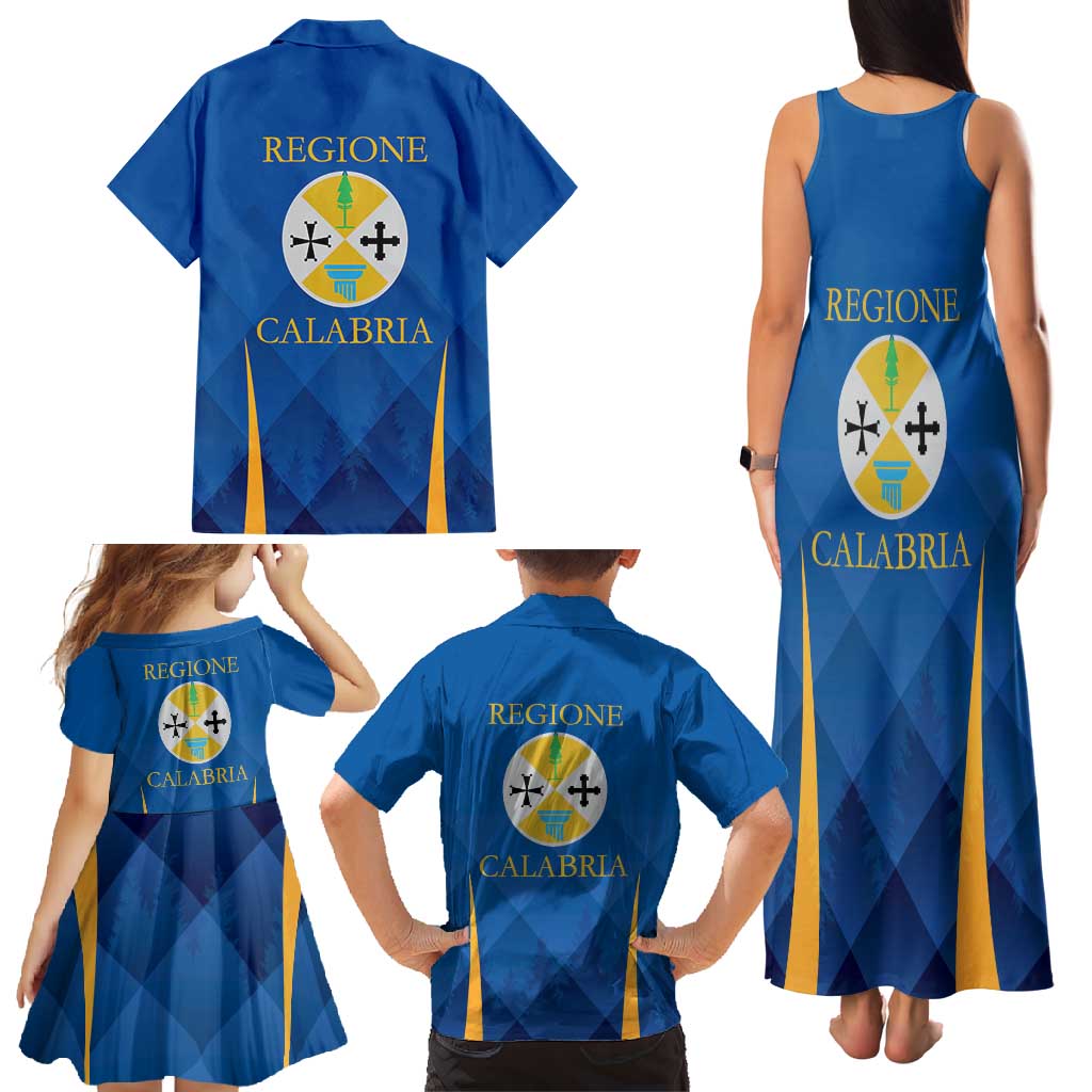 Italy Calabria Family Matching Tank Maxi Dress and Hawaiian Shirt Flag Style - Wonder Print Shop
