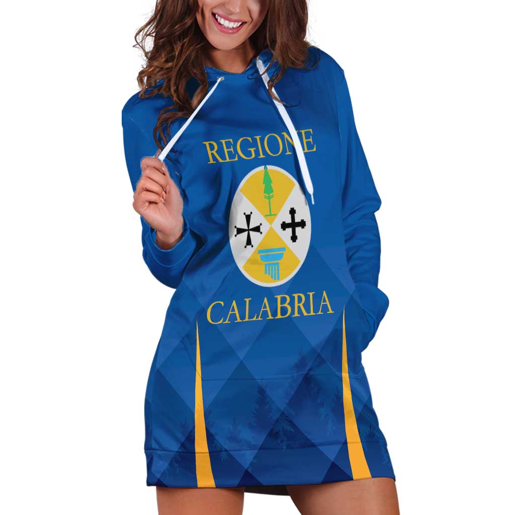 Italy Calabria Hoodie Dress Flag Style - Wonder Print Shop