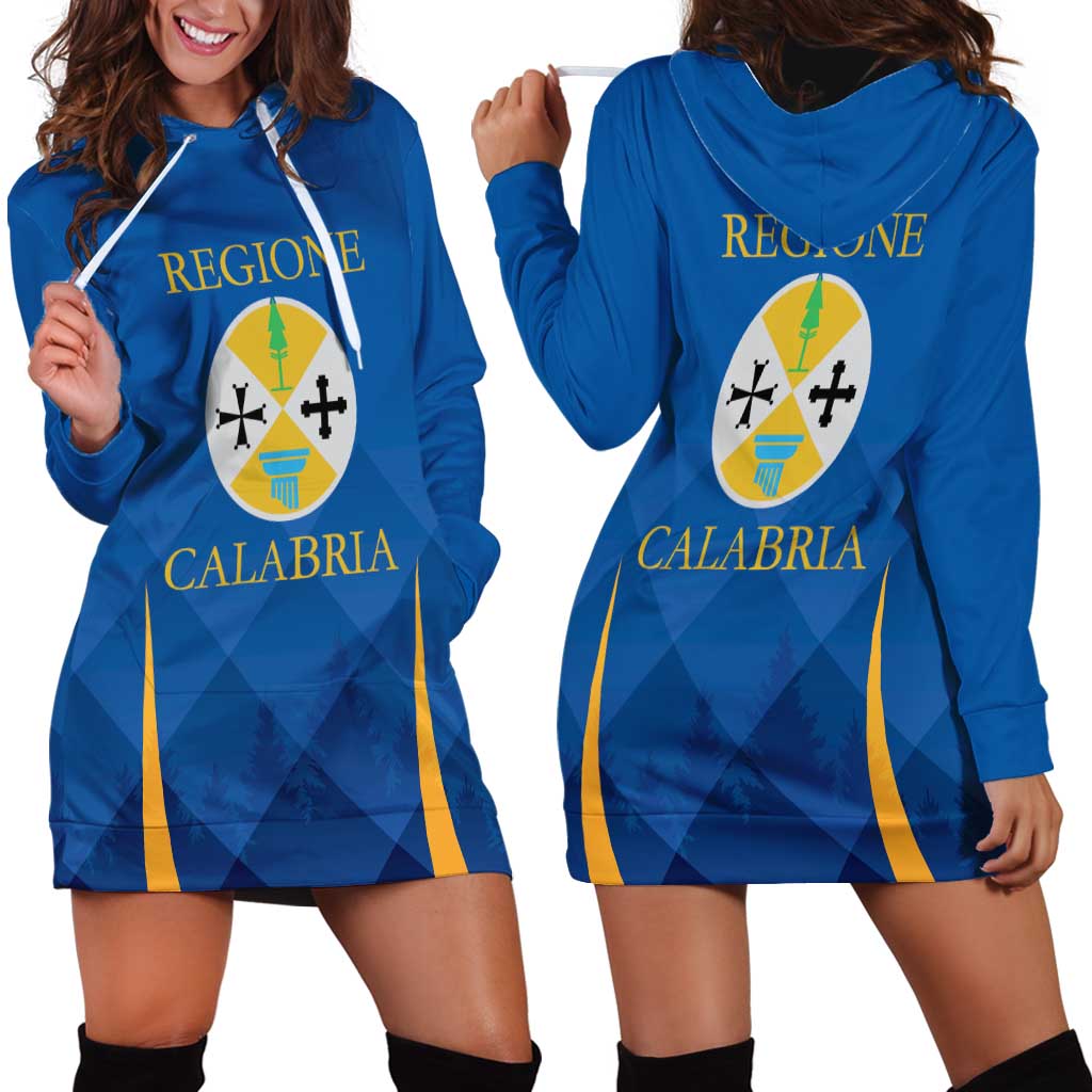 Italy Calabria Hoodie Dress Flag Style - Wonder Print Shop