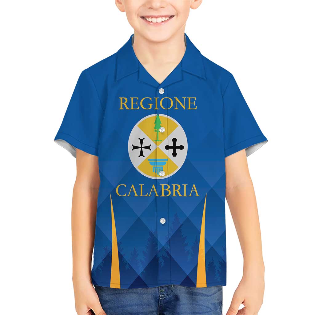 Italy Calabria Kid Hawaiian Shirt Flag Style - Wonder Print Shop