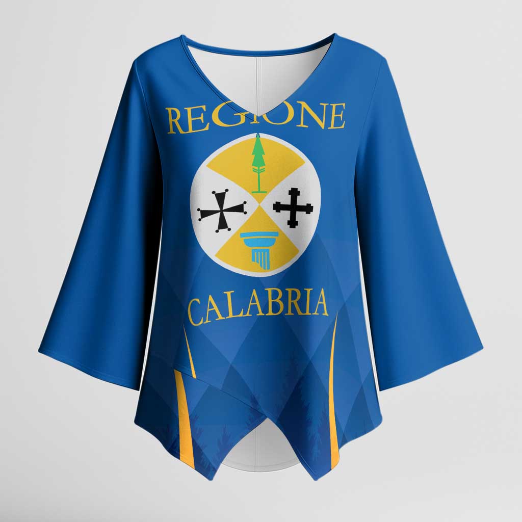 Italy Calabria Kimono Sleeve Blouse Flag Style - Wonder Print Shop