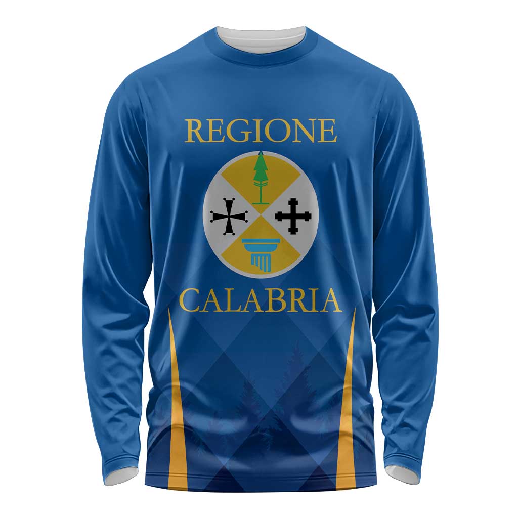 Italy Calabria Long Sleeve Shirt Flag Style - Wonder Print Shop