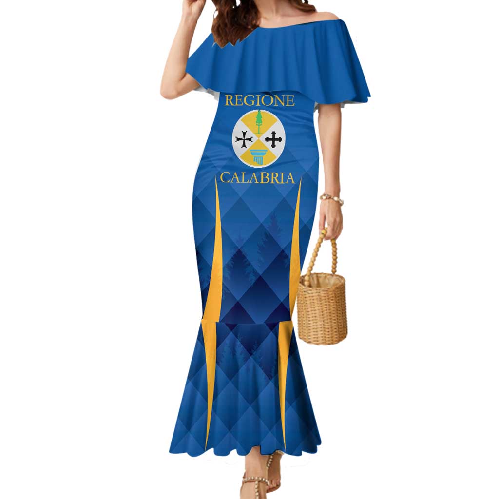 Italy Calabria Mermaid Dress Flag Style - Wonder Print Shop