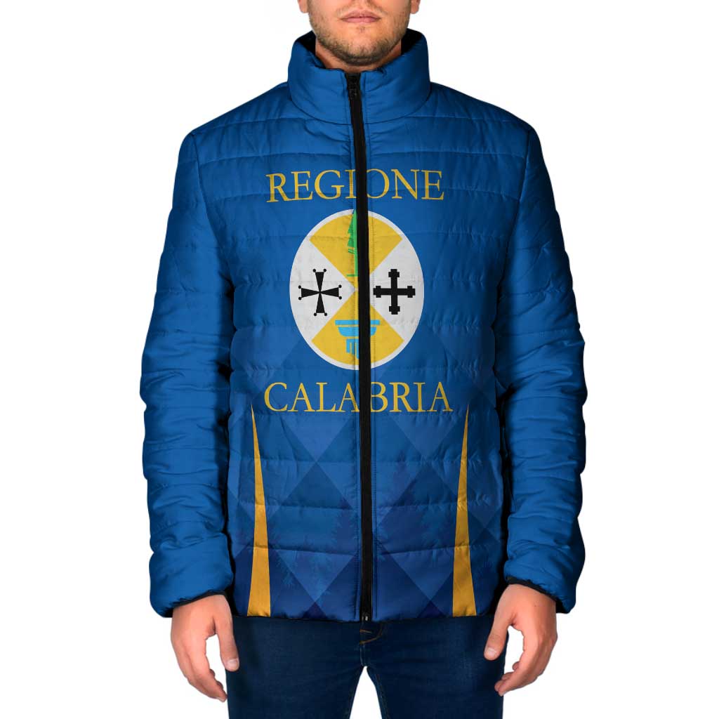 Italy Calabria Padded Jacket Flag Style - Wonder Print Shop