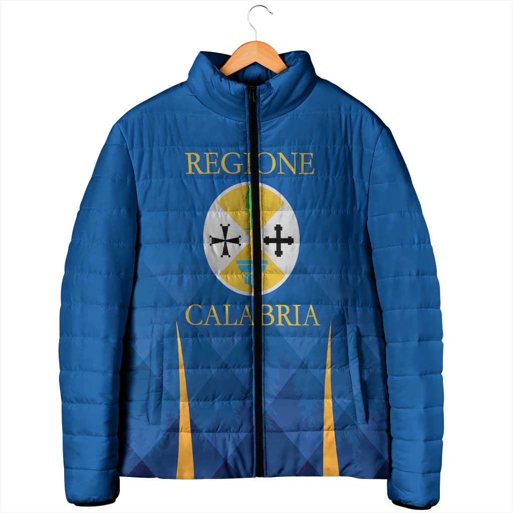 Italy Calabria Padded Jacket Flag Style - Wonder Print Shop