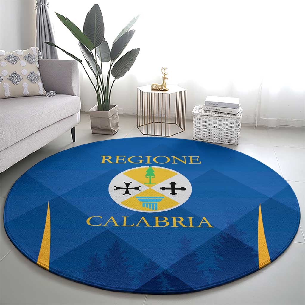Italy Calabria Round Carpet Flag Style - Wonder Print Shop