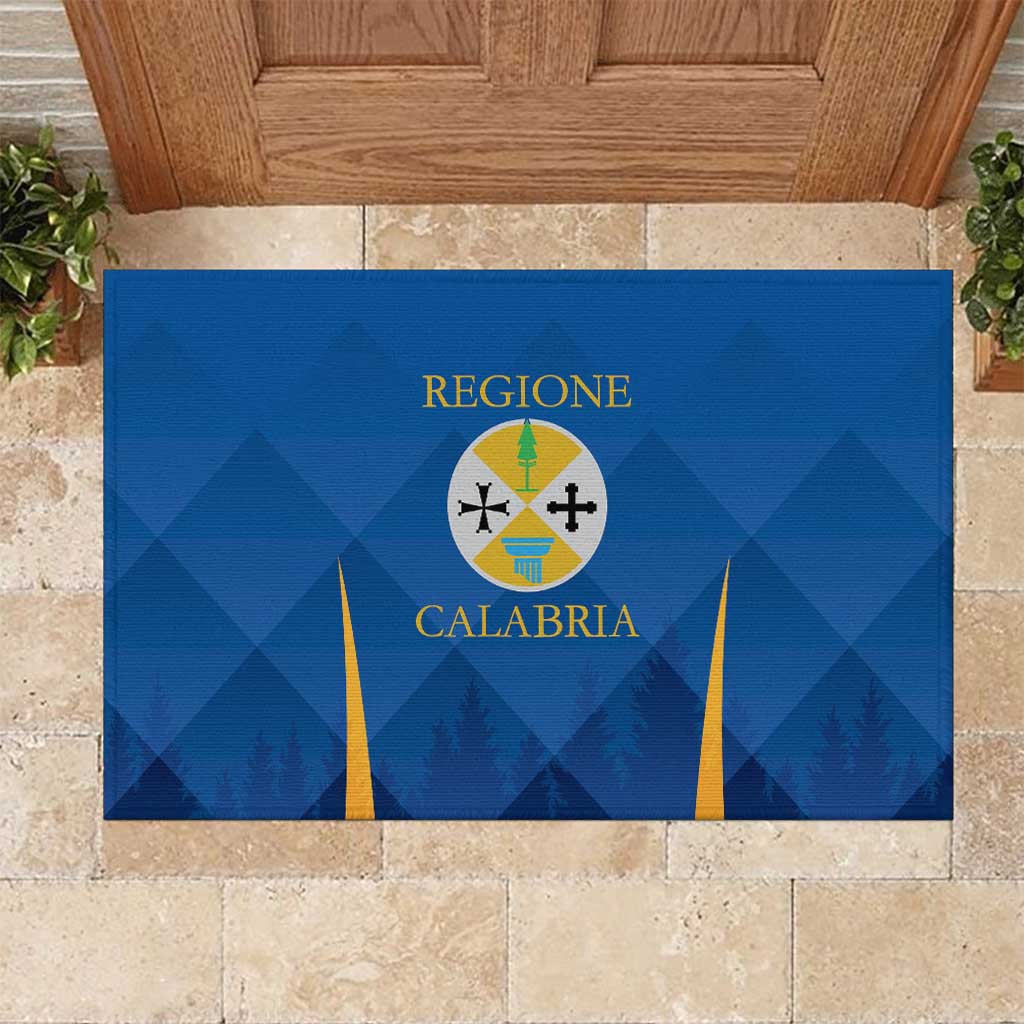 Italy Calabria Rubber Doormat Flag Style - Wonder Print Shop