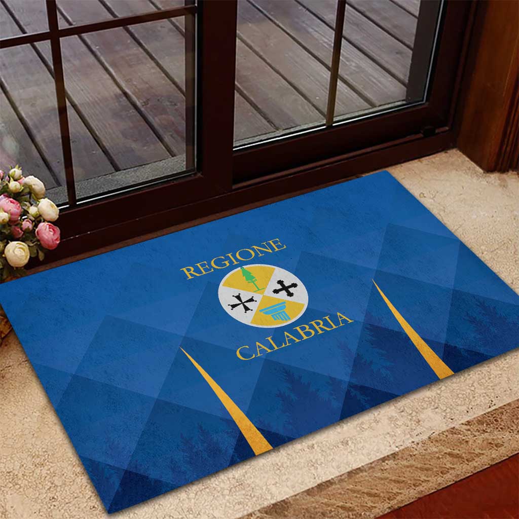 Italy Calabria Rubber Doormat Flag Style - Wonder Print Shop