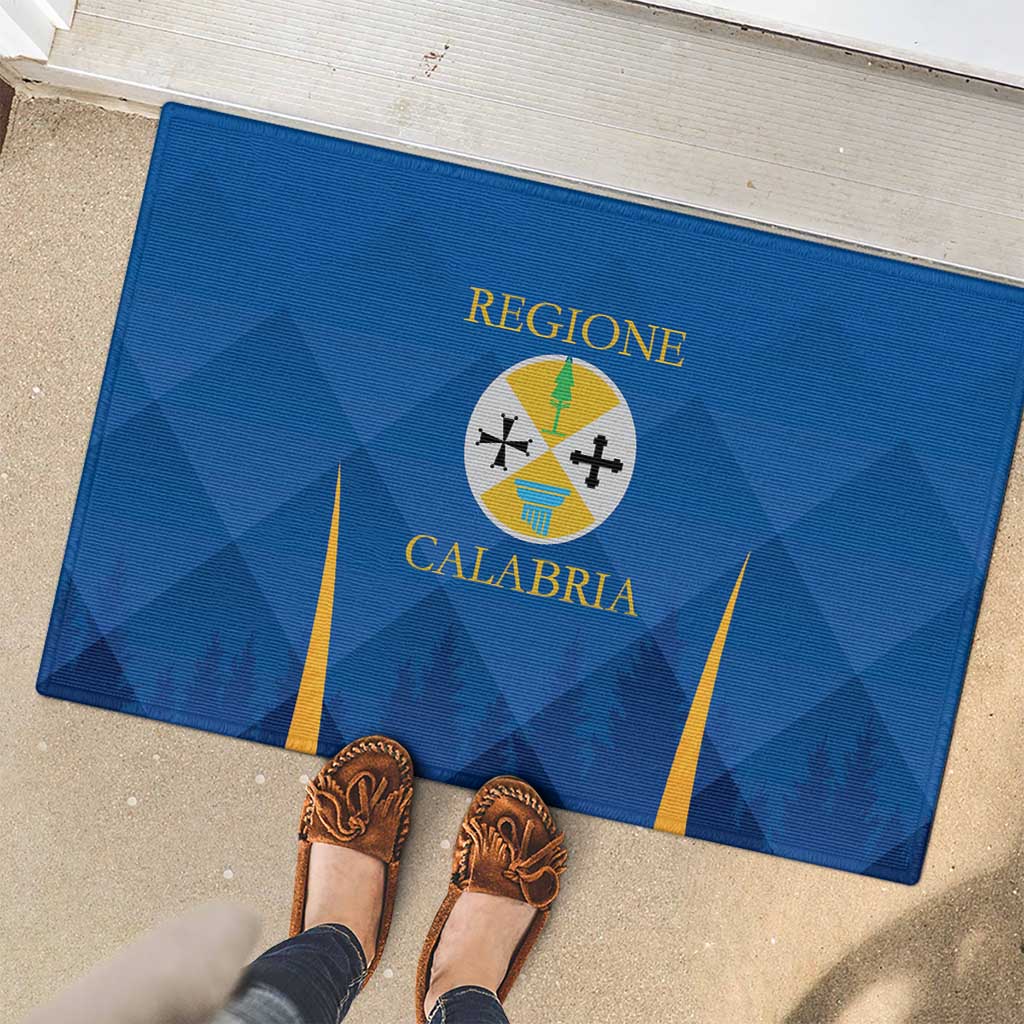 Italy Calabria Rubber Doormat Flag Style - Wonder Print Shop