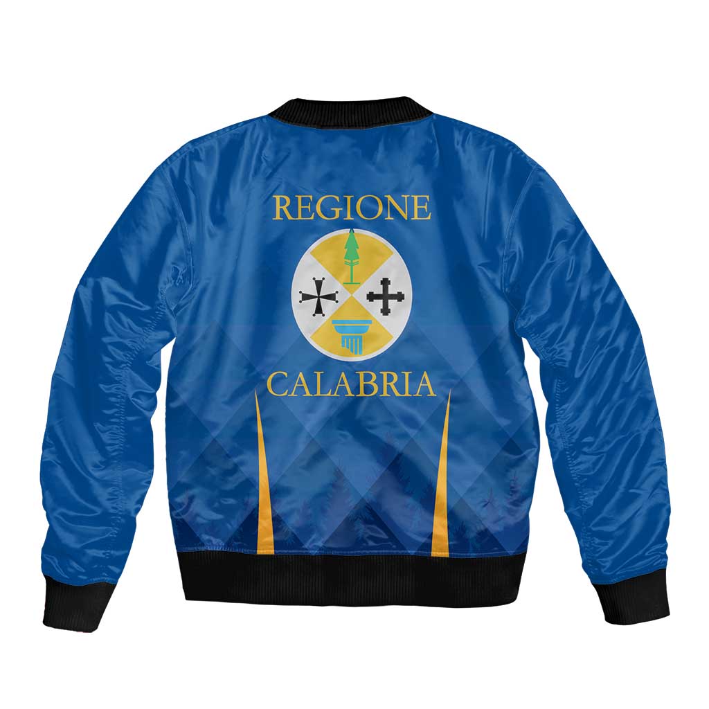Italy Calabria Sleeve Zip Bomber Jacket Flag Style - Wonder Print Shop