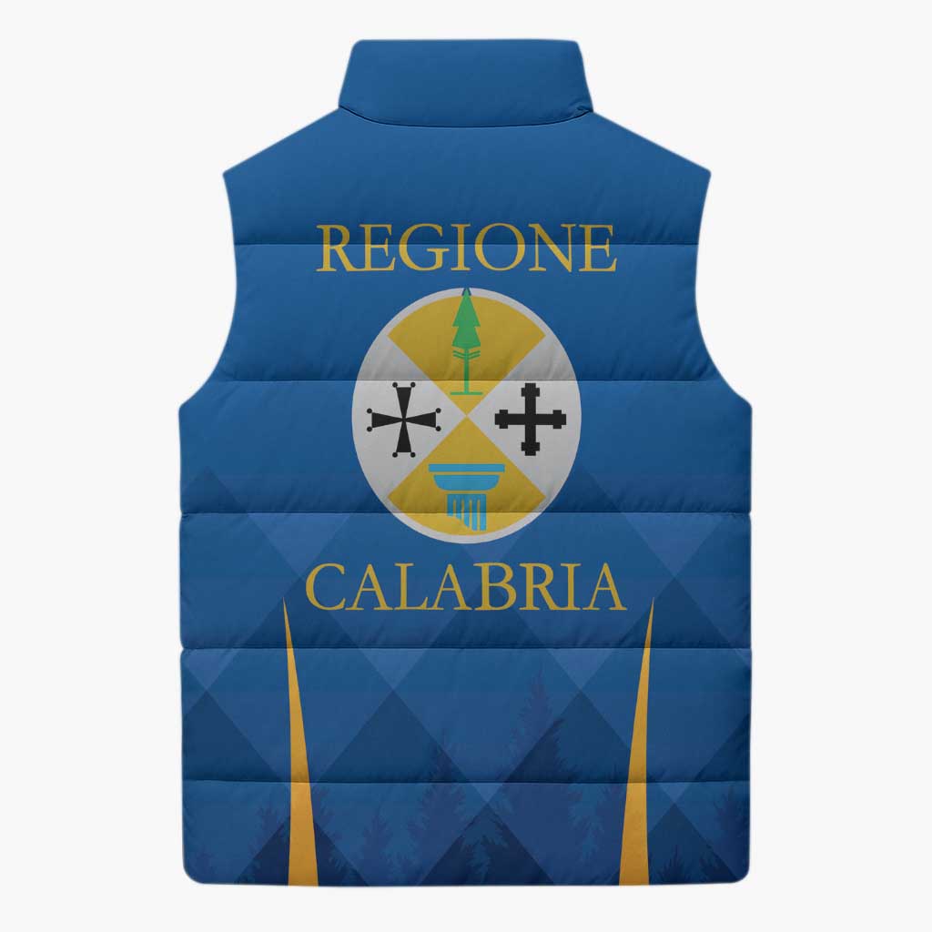 Italy Calabria Sleeveless Puffer Jacket Flag Style - Wonder Print Shop