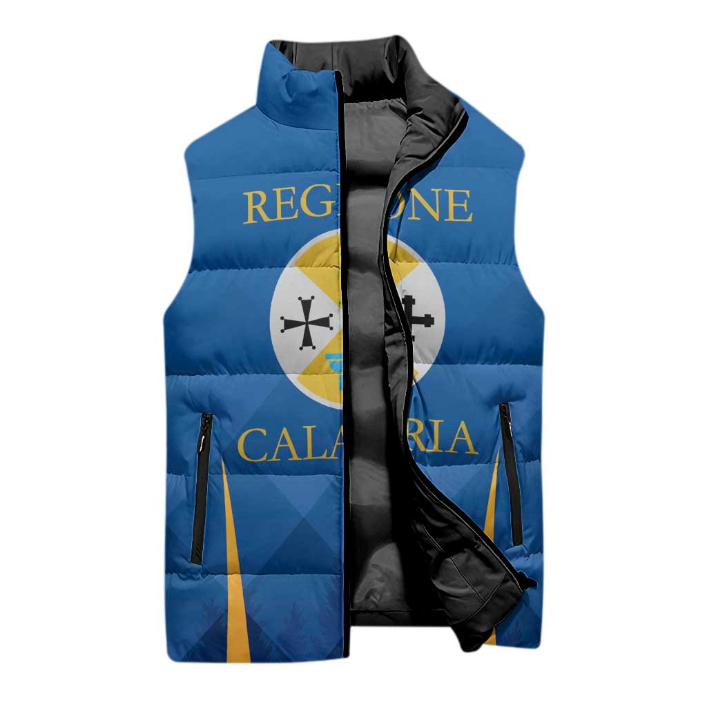 Italy Calabria Sleeveless Puffer Jacket Flag Style - Wonder Print Shop