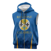 Italy Calabria Sleeveless Zip Hoodie Flag Style - Wonder Print Shop