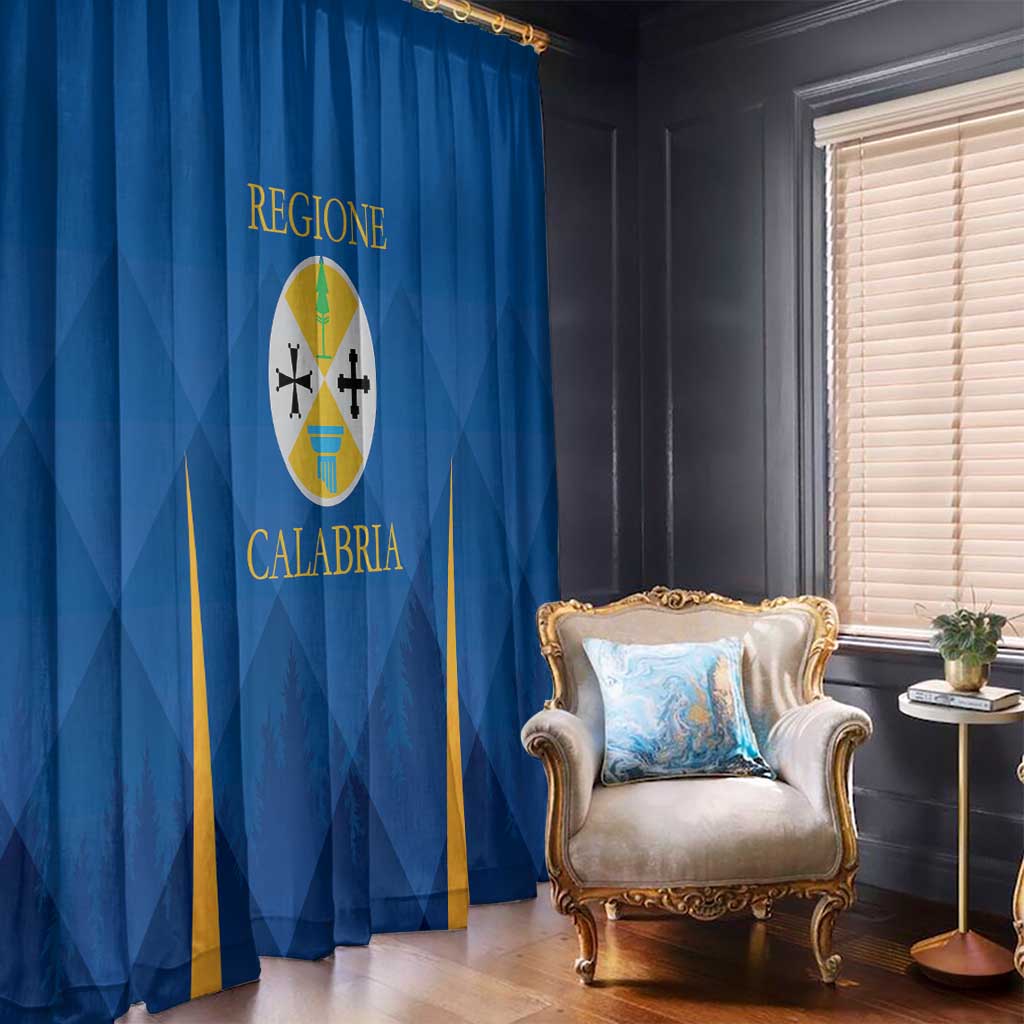 Italy Calabria Window Curtain Flag Style - Wonder Print Shop