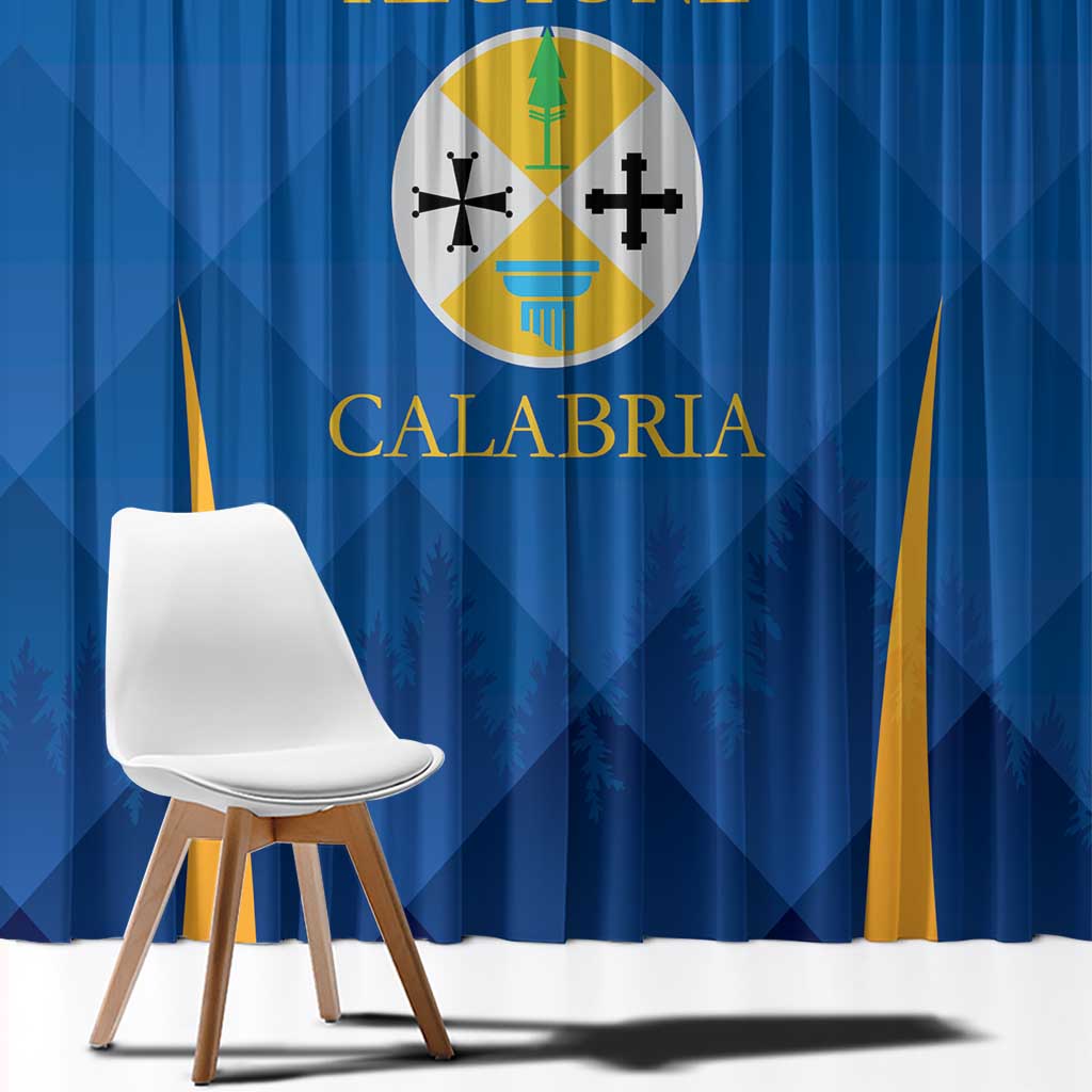 Italy Calabria Window Curtain Flag Style - Wonder Print Shop