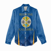 Italy Calabria Women Casual Shirt Flag Style - Wonder Print Shop