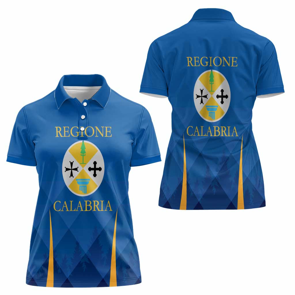 Italy Calabria Women Polo Shirt Flag Style - Wonder Print Shop