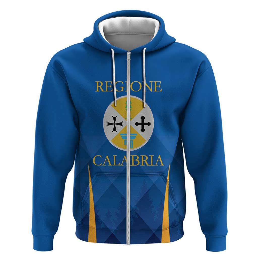 Italy Calabria Zip Hoodie Flag Style - Wonder Print Shop