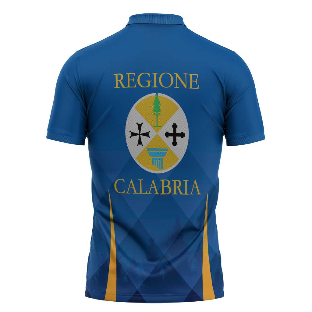 Italy Calabria Zipper Polo Shirt Flag Style - Wonder Print Shop