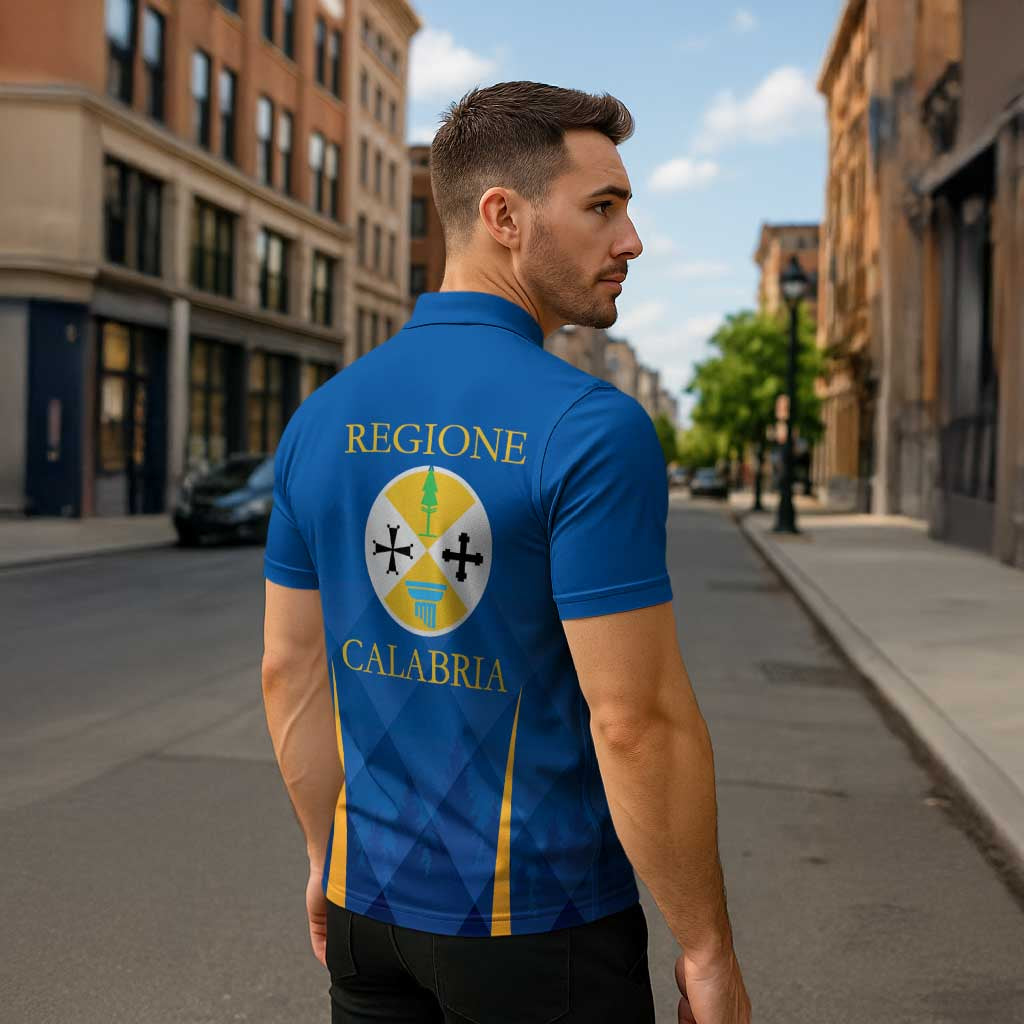 Italy Calabria Zipper Polo Shirt Flag Style - Wonder Print Shop