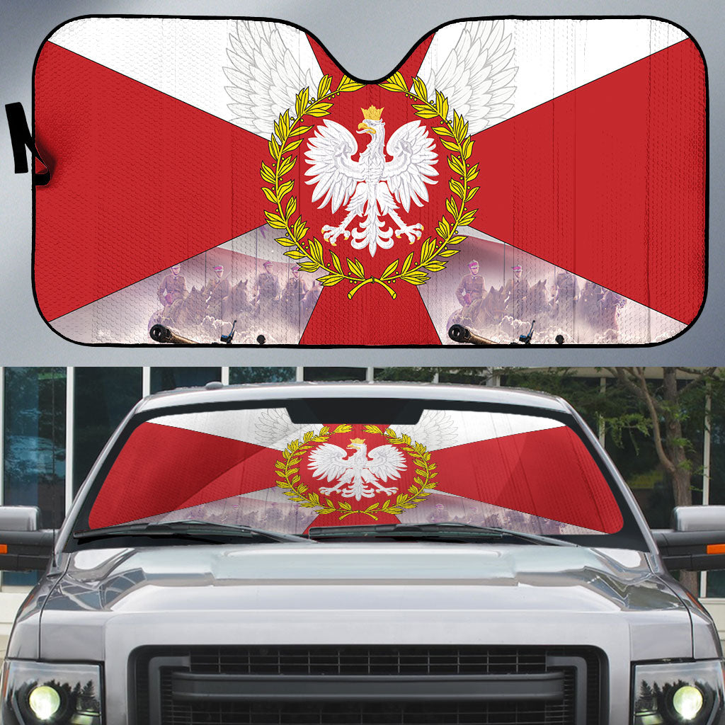 Polish Armed Forces Day Auto Sun Shade Bog Honor Ojczyzna Heritage