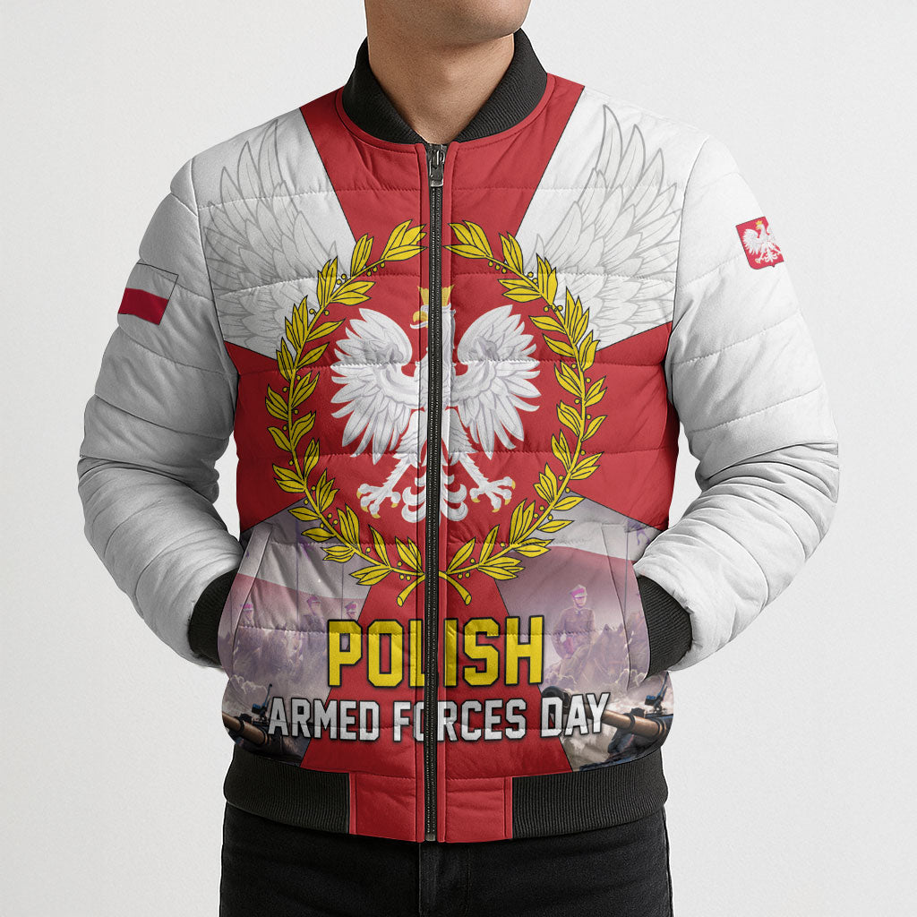 Polish Armed Forces Day Bomber Puffer Jacket Bog Honor Ojczyzna Heritage