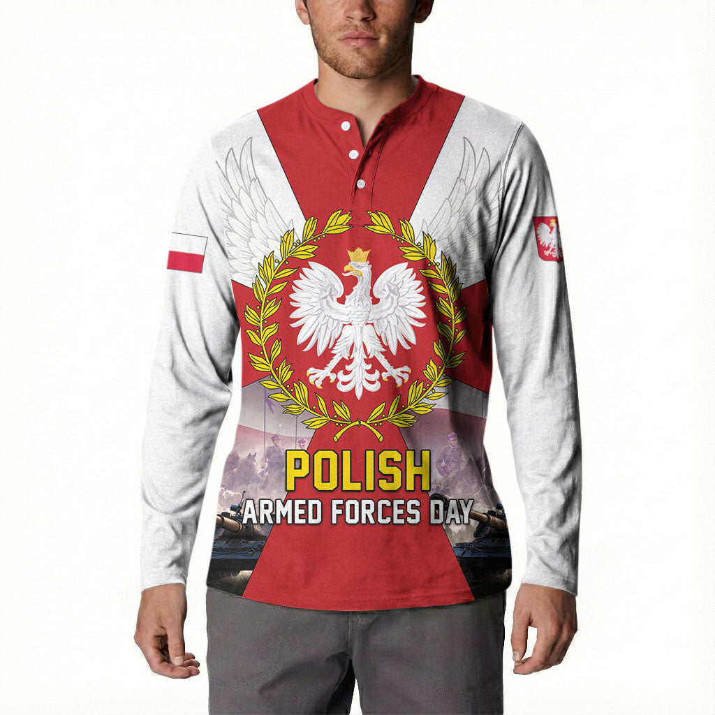 Polish Armed Forces Day Button Sweatshirt Bog Honor Ojczyzna Heritage